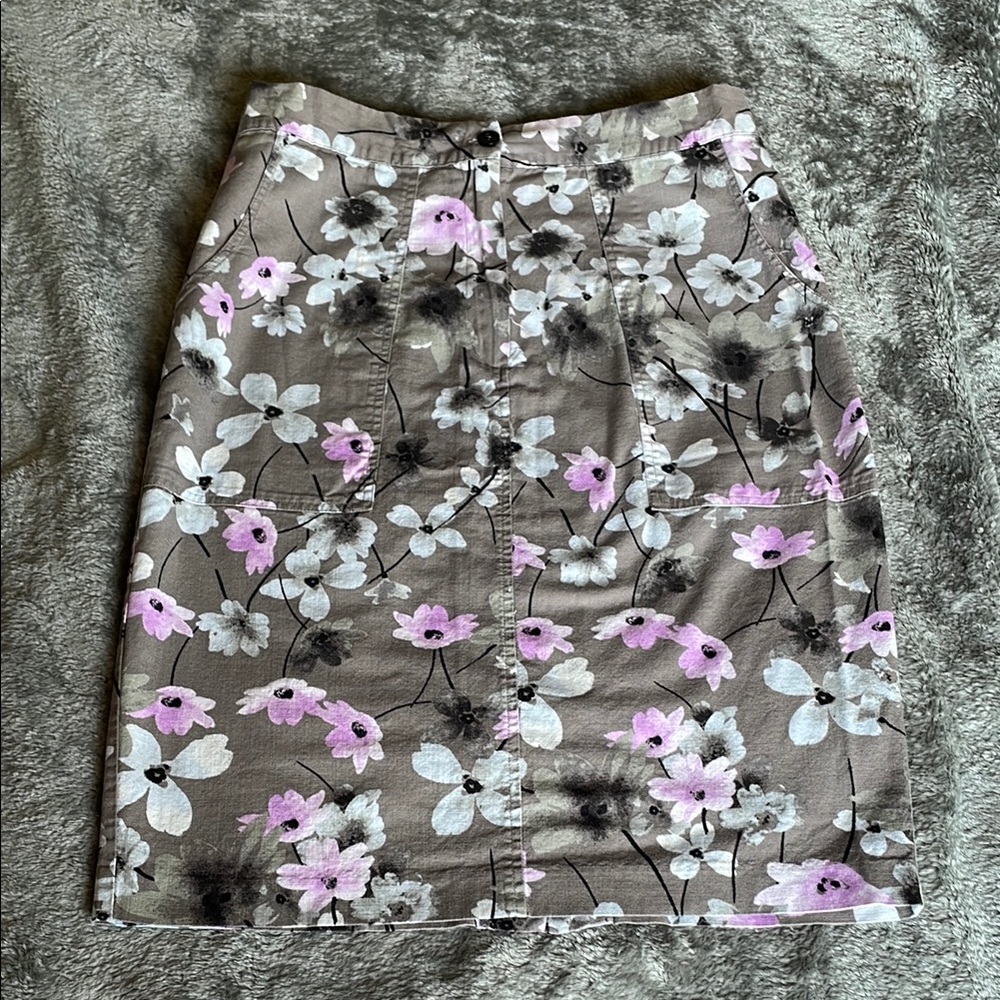 Joe Fresh Pink and White Mini Pencil Skirt